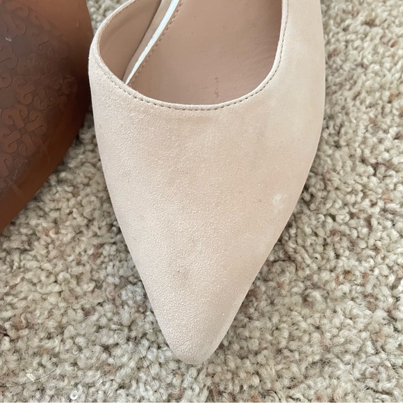Linea Paolo D’Orsay Pointed Toe Heeled Pumps in Nude Beige Size 9M - Picture 6 of 9